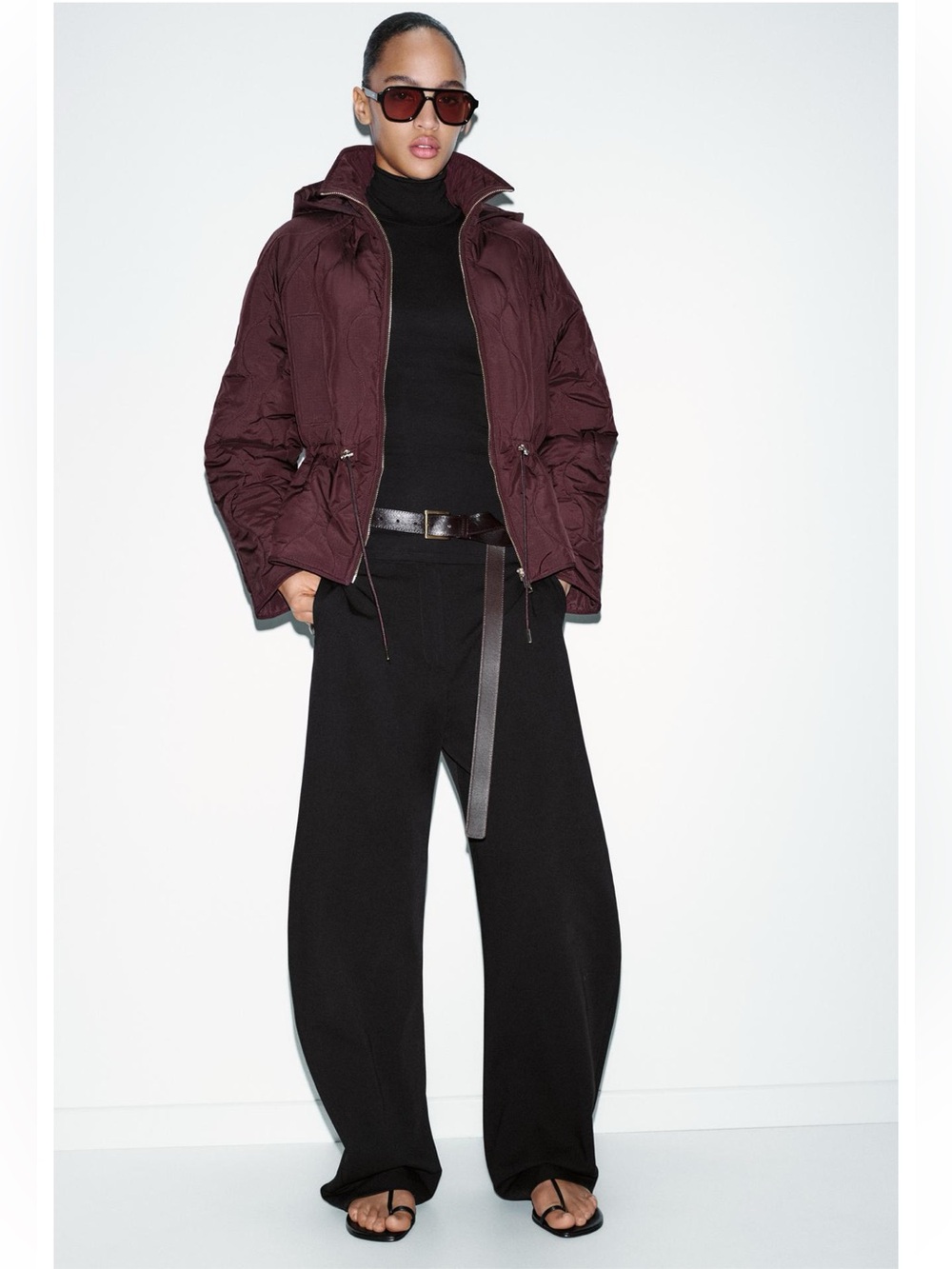 ZARA HOODED PUFFER JACKET Size XS NWT
